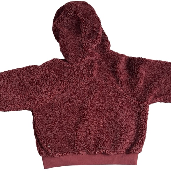 Lululemon Warm Restore Oh So Sherpa Pullover 1/2 Zip Up Burgundy Women’s 10 - Picture 4 of 14